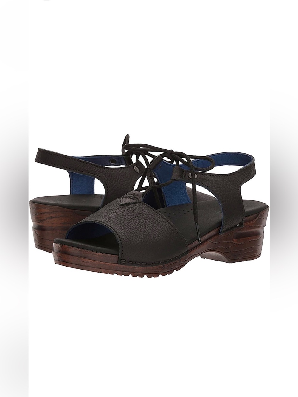 🛍️  NWT Sanita Handcrafted Leather Wooden Summer Clog Sandals
